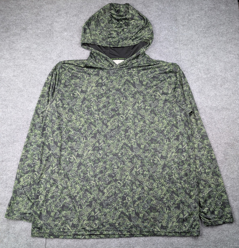 Googan Squad Hoodie Men 2XL Fishing Camo Outdoors Athleisure Performance Graphic